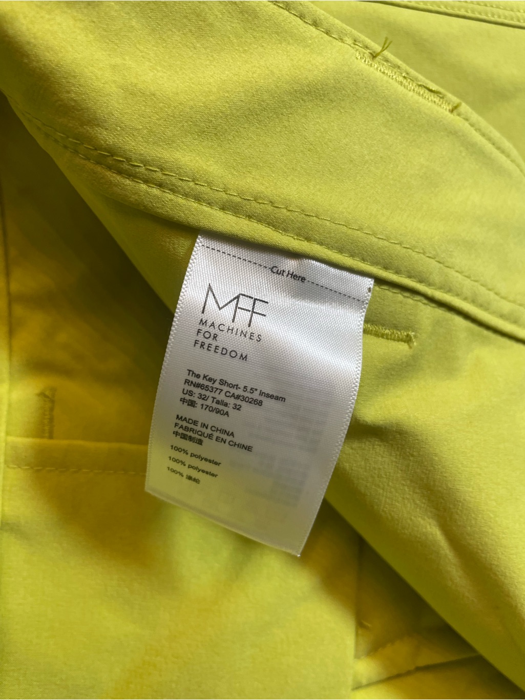 Nwt Machines For Freedom "The Key Short" - 5.5" Inseam — image 4 of 6